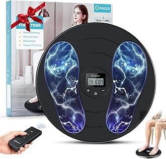 Foot Massager for Neuropathy, TENS + EMS Foot Stimulator for Circulation, 10 Modes + 20 Intensities, Wireless Remote, Neuropathy Pain Relief for Feet, Plantar Fasciitis, Gifts for Mom & Dad