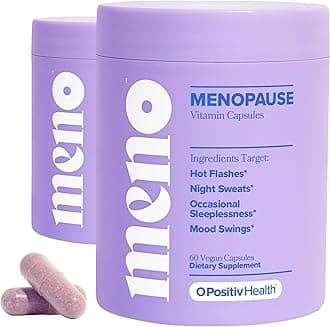 MENO Vitamins for Menopause - Hormone-Free Menopause Supplement for Women - Black Cohosh & Ashwagandha KSM-66 - Helps Relieve Hot Flashes, Night Sweats, Mood Swings - 30 Servings (Pack of 2)