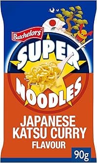 Batchelors Super Noodles Japanese Katsu Curry Flavour, Instant Snack Ready in 4 Minutes, 90 g Packet (Pack Of 1)