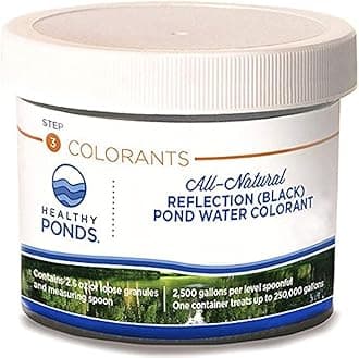 Pond Water Dye, Black 2.6 oz Jar Treats 250,000 Gallons