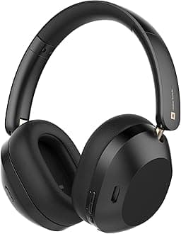 TechLife Studio H1 Over The Ear Over Ear Wireless Headphone with 70Hours Playtime 360° Spatial Audio, 40mm Drivers, 80ms Superlow Latency, 43 dB Adaptive ANC-Black