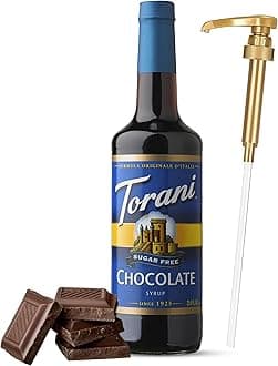 - Jimoco® Syrup Pump Dispenser + Torani® Sugar Free Chocolate Syrup, 25.4 oz - Coffee Syrup Pump & Flavoring Bundle