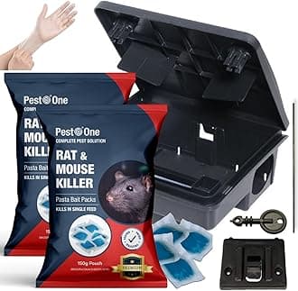 Advanced Professional Rat & Mouse Kits 1 Tampered Proof Bait Station with Single Feed Brodifacoum 300g Pasta Baits