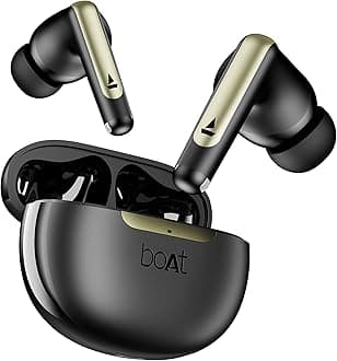 boAt Airdopes 141 Elite ANC (2025), ANC(~35dB), 4Mics ENx Tech, 42H Battery, Fast Charge,Stream Ad Free Music via App Support, IPX5, Bluetooth Earbuds, TWS Ear Buds Wireless Earphones with mic (Black)