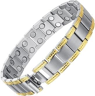 USWEL Pure Titanium Bracelet for Men Elegant Pure Titanium Bracelet with Sizing Tool, Mens Jewelry Gifts