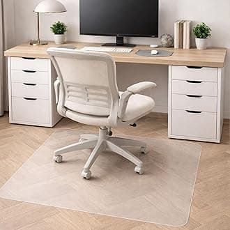 Marvelux Vinyl (PVC) Office Chair Mat for Hardwood Floors 48" x 60" | Transparent Hard Floor Protector, Rectangular | Multiple Sizes