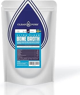 UK's Cleanest Bone Broth Powder for Humans 400g (40+ Servings) | Lab Tested Bone Broth Protein Powder | Grass Fed Beef from Sweden - By Super Cal