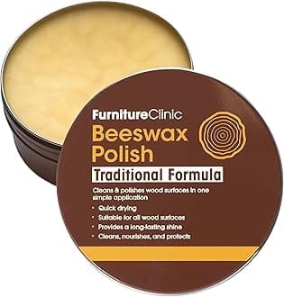 - Furniture Clinic Premium Beeswax Polish (6.8oz/200ml) | Condition, Restore, Protect, & Waterproof Wood Furniture, Cabinets, and More | Natural Wax for all Wood Types & Colors - Oak, Teak, Dark & Light
