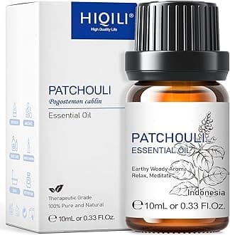 HIQILI0.33Fl Oz Patchouli Essential Oil,100% Pure for Diffuser,Perfume DIY, Candle Soap Making-10ml