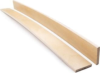 Green Design Pack of 3 slats 53 mm wide Beech Wood Replacement Bed Slats Curved Sprung Single Double Grade A 3 pcs (965 mm long)