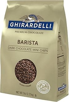 Ghirardelli Chocolate Company Dark Chocolate Barista Mini Chips 10,000 per lb, 5lb. Bag (Pack of 1)