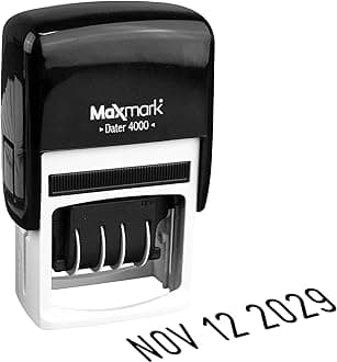 Dater 4000 Self Inking Date Stamp - Black