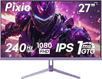 Pixio PX279 Wave Purple 27 inch 240Hz Refresh Rate FHD 1080p Resolution Fast IPS Panel 1ms GTG Response Time Gaming Monitor with Adaptive Sync