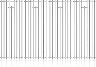 4Pack 7.5" x 19.25" Stainless Steel BBQ Grill Grates Replacement Parts for 16517 Bull BBQ Angus, Brahma, Lonstar Select, Outlaw Steer Premium, Lonestar Select 7 Burner