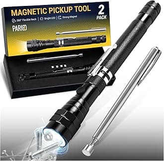 LED Telescoping Magnet Pickup Tool Set with Lights: Unique Men Gifts Christmas Gift Stocking Stuffers Birthday Gadgets for Mechanic Handyman Father Husband Boyfriend Her Car Garage