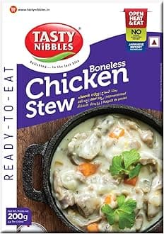 Ready to Eat Chicken Stew 200g[Pack of 1]|Open Heat & Eat | No Food Additives Added | Japanese Retort Technology