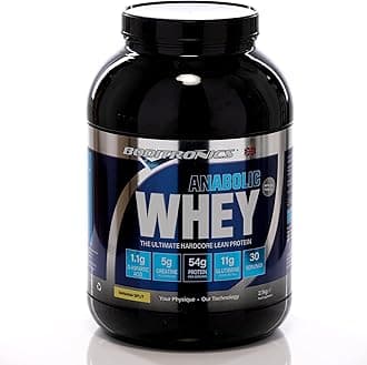 Boditronics Anabolic Whey Ultimate Muscle Building Whey Protein Powder with High Protein, D-Aspartic Acid, 5g Creatine, BCAA, and High Levels of L-Glutamine Protein Shakes (2.1 kg, Banana Split)