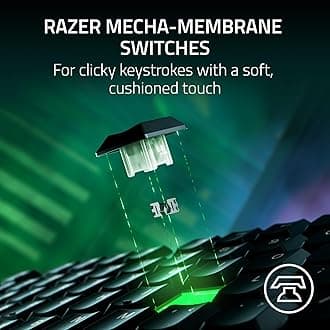 Razer Ornata V3 TKL Gaming Keyboard: Low-Profile Keys - Mecha-Membrane Switches - UV-Coated Keycaps - Backlit Media Keys - 8-Zone RGB Lighting - Spill-Resistant - Magnetic Wrist Wrest - Classic Black