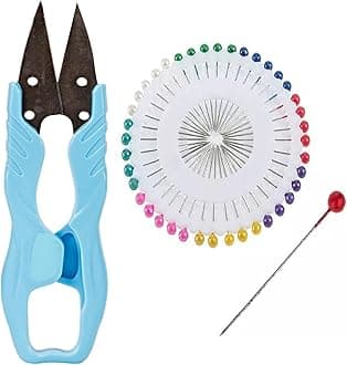 Divyanshi Thread Cutte and Pearl Head Pins | Ideal for Sewing, Boutique, Tailoring, Fashion Designing, Dressmaking, Patchwork, Wedding, Art and Craft, Cloth Cutting, Tailoring Tools Ideal for Paper