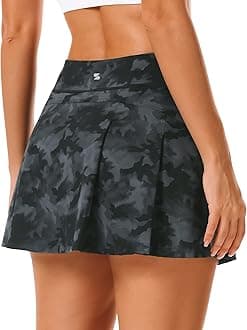 Stelle Women Tennis Skirt Golf Skorts Athletic High Waisted with Pockets Inner Shorts Sport Workout Pleated Pickleball