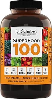 SuperFood 100 - Everyday Superfood Supplement to Support Overall Wellness - Mutivitamin Support for Cellular Nutrition & Energy - Clean Ingredients - Gluten-Free & Dairy-Free - 270 Count