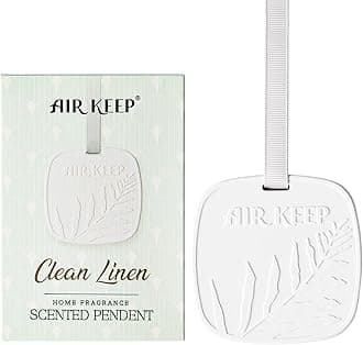 Airkeep Car Air Freshener - Clean Linen Handmade Scented Ceramic for Drawers and Closets, Car Air Freshener Gifts for Men Women Car Fragrance