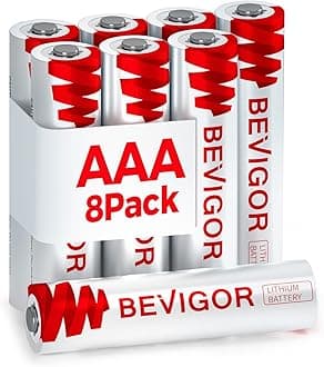 AAA Lithium Batteries Pack of 8, Triple A Batteries, 1200mAh 1.5V High Capacity AAA Battery for Home Equipment, Safety Equipment [ Disposable Battery ]