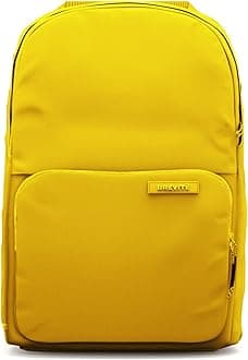 BREVITE The Backpack- Casual daypack backpacks for every function. Compact but spacious 18L aesthetic traveling backpack with laptop compartment. (Yellow)