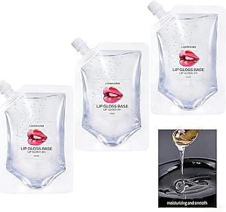 Lip Gloss Base 150ML, Clear Moisturizing Versagel Base Gel for DIY Handmade Lip Gloss Lipstick, Ingredient Safety - 5.07oz (3 Pack x 50ML)