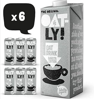 Oat Milk Barista, Pack of 6, Gluten-Free, Dairy-Free, Sugar-Free, Vegan, High Fibre, Calcium Rich 1000ml