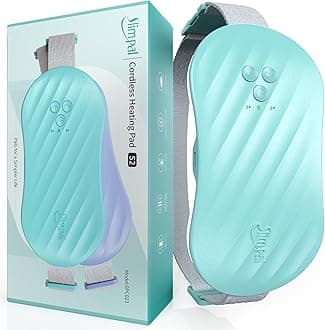 AI Portable Heating Pad for Period Cramps, Smart AI Heat Chip, Electric Cordless Heating Belt for Back, Belly, Waist, Stomach, Menstrual Wearable Heating Pad Aqua S2