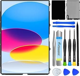 NB+ LCD Replacement For iPad 10 Compatible with Apple iPad 2022 10.9" 10th Generation LCD Display Unit Front Panel Black No Touch Screen Model A2696 A2757 A2777 with Tools