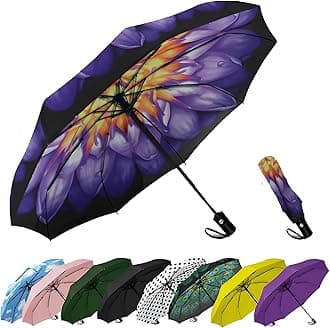 SIEPASA Umbrella for Men - Automatic Large Size Foldable Umbrella with Travel Cover for Man and women - 3 fold Windproof umbrella