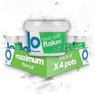 Cornish Sea Salt - Flaky Sea Salt - Rich in Minerals, Hand Harvested in Celtic Waters, Michelin Starred Chef Approved - Spices for Cooking, Kitchen Accessories - 4 x 50g