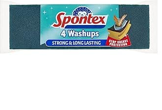– Washups General Purpose Sponge Scourers | 6.8 x 4 x 8.6cm | Pack of 4