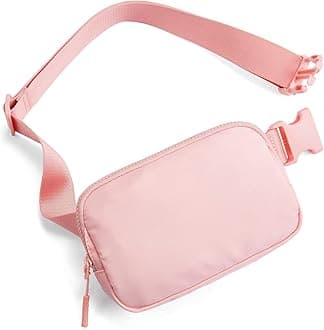 Telena Fanny Packs for Women Men Small Belt Bag Fashionable Crossbody Fanny Pack Waist Bag with Adjustable Strap Pink