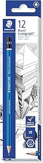 STAEDTLER 100-3B Mars Lumograph Graphite Pencils for Drawing & Sketching - 3B (Box of 12)