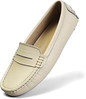 Artisure Women's Classic Genuine Leather Penny Loafers Driving Moccasins Casual Slip On Boat Shoes Fashion Comfort Flats