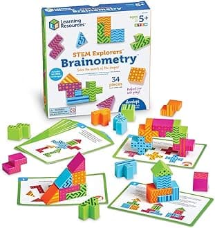 – STEM Explorers Brainometry, Ages 5+, STEM Puzzle Game, Critical Thinking Toy, Gifts For Kids