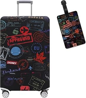 Travelkin Luggage Covers With Tag For Suitcases Tsa Approved,Suitcase Covers Protector Fit 18-32 Inch Luggage XL(29-32inch suitcase)