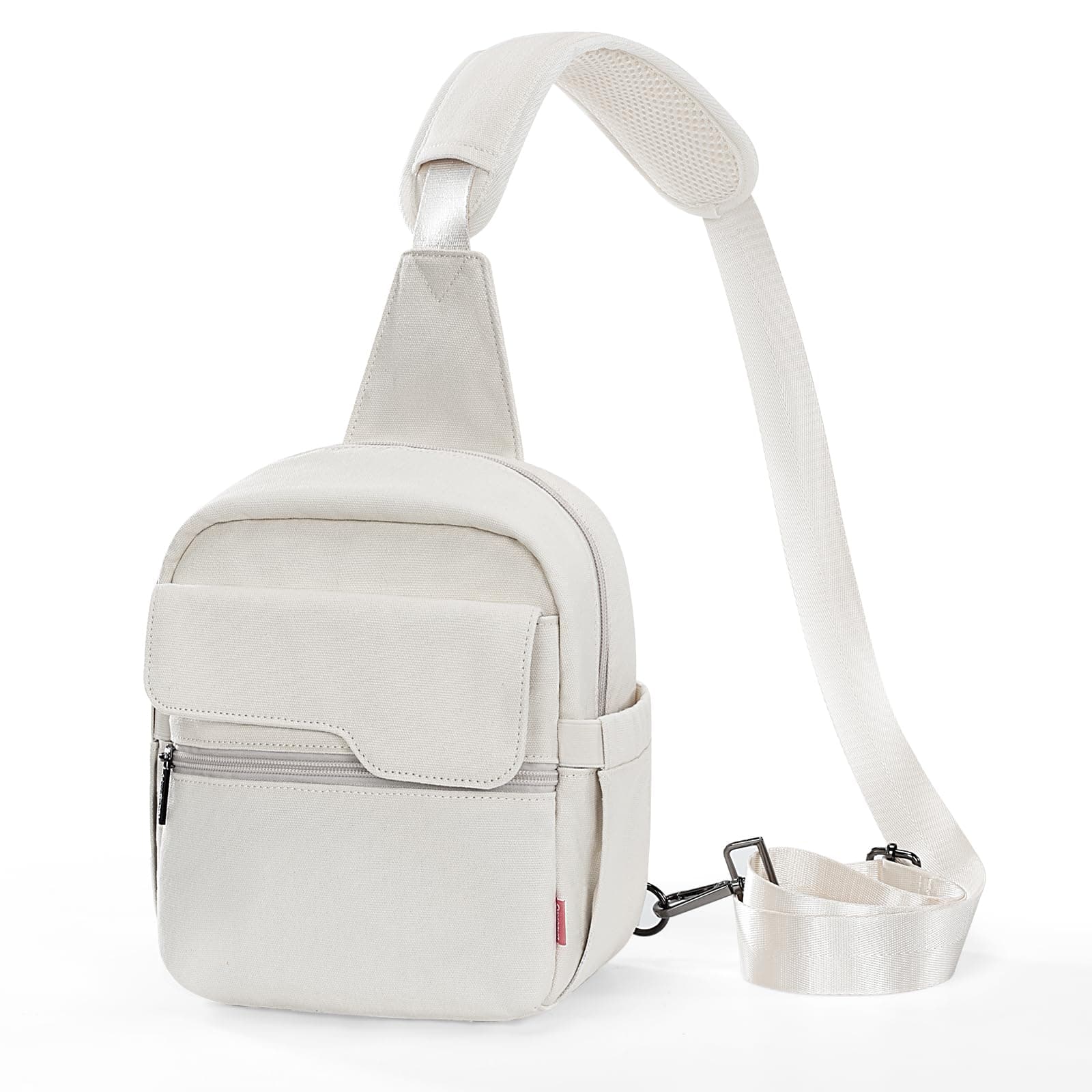 Cwatcun Camera Bag Small Compact Camera Sling Case, Waterproof Canvas Crossbody Camera Bag with Rain Cover, Travel Photography Bag for Canon, Nikon, Sony, Fuji DSLR/SLR/Mirrorless Cameras, Lens