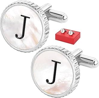 Cuff Links Mens Golden Silver Gunmetal Black, Cufflinks for Men Custom Initial Personalized Mother Of Pearl Mens Cufflink for Shirt Golden Silver Gunmetal Black Cuff Link Shirt for Wedding