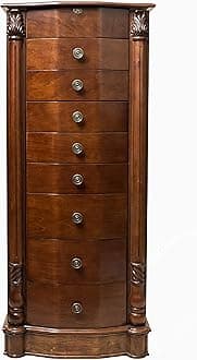 Alveare Home Louisa Jewelry Armoire, Walnut