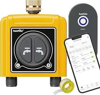 WiFi Hose Timer, Smart Water Timer for Garden, Drip Irrigation Controller System with Wi-Fi Hub Automatic Manual Watering, Alexa APP Voice Control