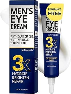 Mens Eye Cream - Eye Bags Treatment for Men & Wrinkle Reduction | Collagen, Vitamin B3, Peptides, 5% Caffeine – Mens Under Eye Cream Bag Remover – Puffy Eyes Treatment for Men