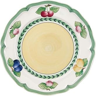 French Garden Fleurence Salad Plate, White/Multicolored