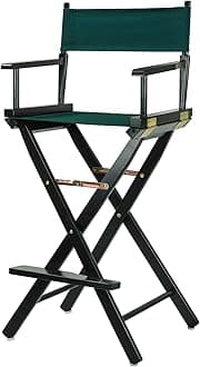 Casual Home 30" Director's Chair Black Frame-with Hunter Green Canvas, Bar Height