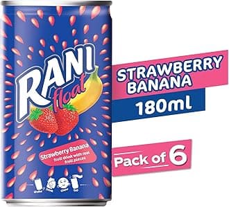 Rani Rani Strawberry Banana Float Jar, 6 X 180 G, Vegetarian