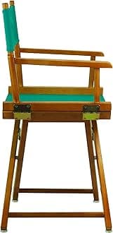Casual Home 18" Director's Chair Honey Oak Frame with Teal Canvas