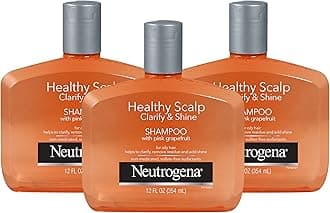 Exfoliating Healthy Scalp Clarify & Shine Shampoo for Oily Hair and Scalp, Anti-Residue Shampoo with Pink Grapefruit, pH-Balanced, Paraben & Phthalate-No, Color-Safe, 12 Fl Oz (pack of 3)